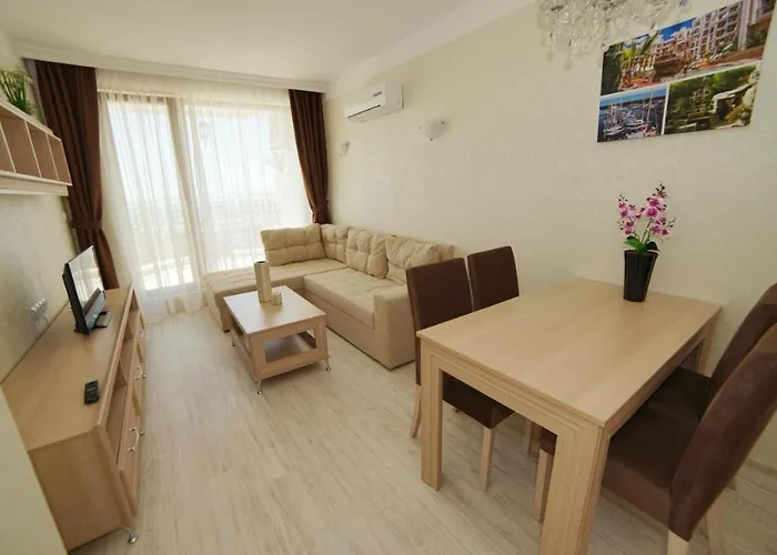 Stylish Apartment In Harmony Grand Resort Sunny Beach With Pool & Balcony